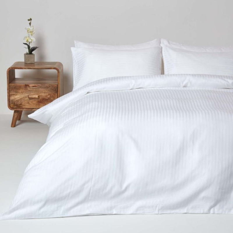 Puuvilla 40S 250 kierresolu 1 cm satiini Stripe -hotellin litteät arkit
