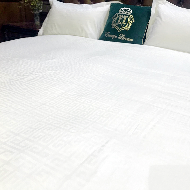 Kammattu pitkä niitti puuvilla 80s Sateen Jacquard 400T hotelli vuodevaatteet