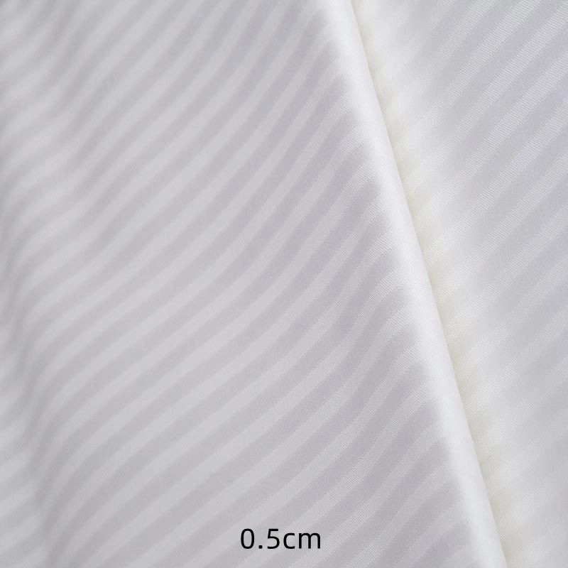 CVC Polycotton White T250 Hotel Stripe vuodevaatteet kangas
