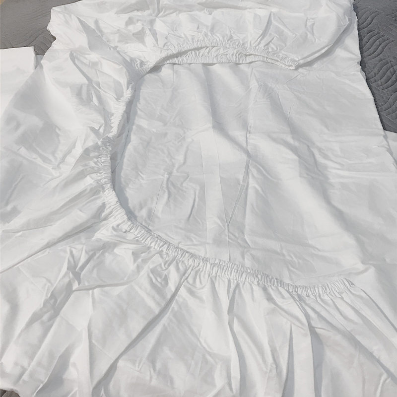 Deluxe 100 kammattu puuvillavalkoinen Sateen 400T -hotellin asennettu lakanat Deluxe 100 kammattu puuvillavalkoinen Sateen 400T -hotellin asennettu lakanat