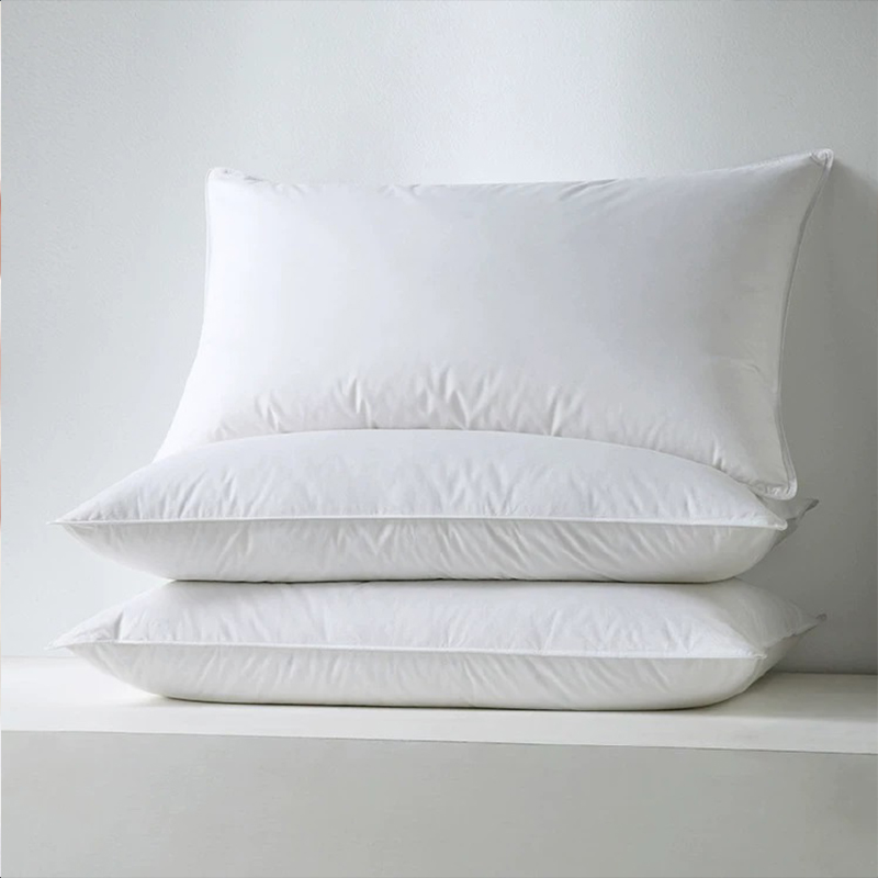 Puuvilla 233T Percale Shell 50% valkoinen ankka höyhen tyynyt hotellille