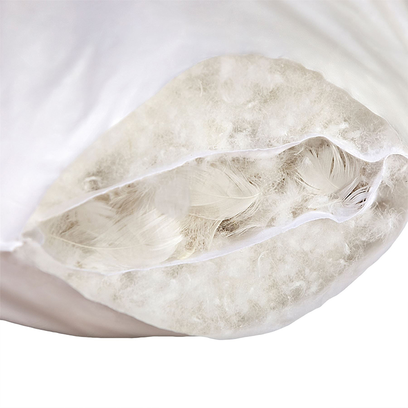 Kuinka tarkalleen ottaen pienten hanhi-höyhenten (2-4 cm) lisääminen Goose Down Feather -hotellin nukkumistyynyihin auttaa hajauttamaan painostusta?