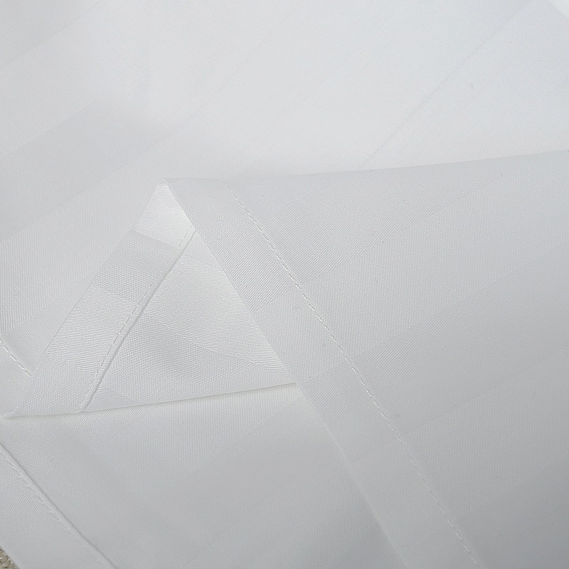 50% puuvilla 50% polyesteriä 250TC Satiini raidallinen valkoinen boutique -hotelli -lakanat tarvikkeet 50% puuvilla 50% polyesteriä 250TC Satiini raidallinen valkoinen boutique -hotelli -lakanat tarvikkeet