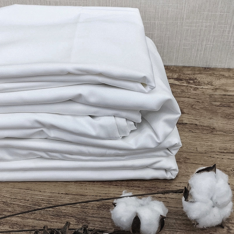 Puhdas puuvilla puhdas valkoinen T250 Sateen tavallinen hotellin pohjalevyt