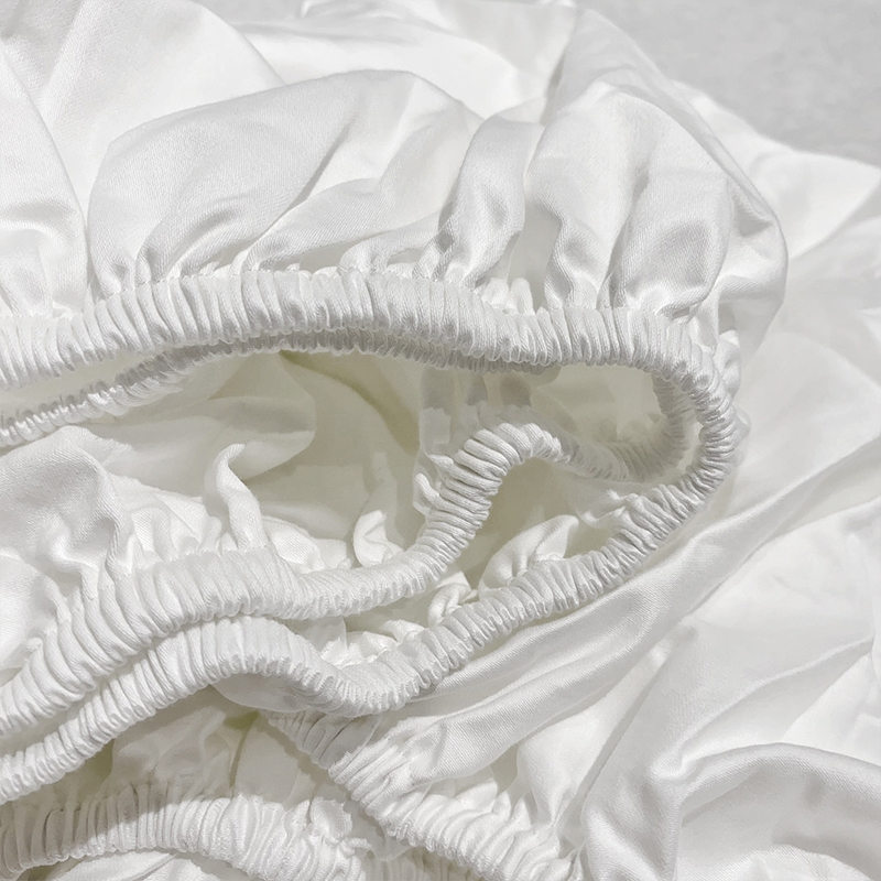 Deluxe 100 kammattu puuvillavalkoinen Sateen 400T -hotellin asennettu lakanat Deluxe 100 kammattu puuvillavalkoinen Sateen 400T -hotellin asennettu lakanat