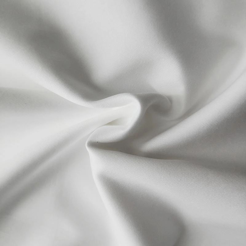 Kammattu puuvilla 60s 300T tavallinen Sateen White Hotel Pellavakangas