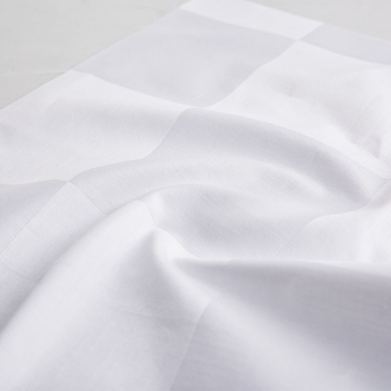 Jacquard 9cm neliöt puuvillakangas hotellin vuodevaatteille Jacquard 9cm neliöt puuvillakangas hotellin vuodevaatteille